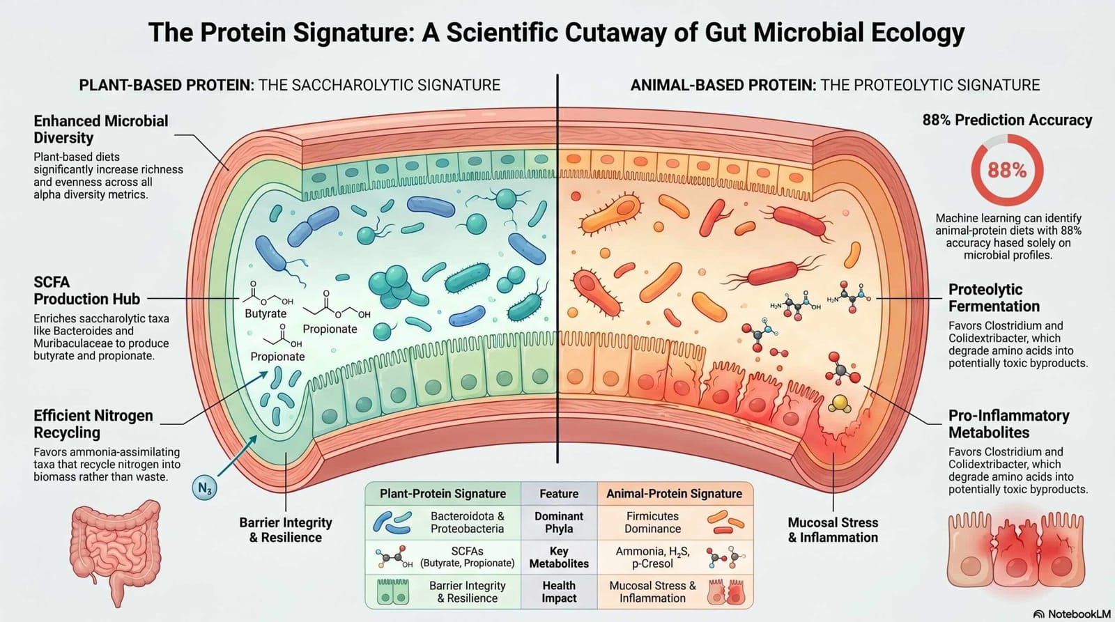 An imprint so clear of plant and animal proteins that an algorithm can read it